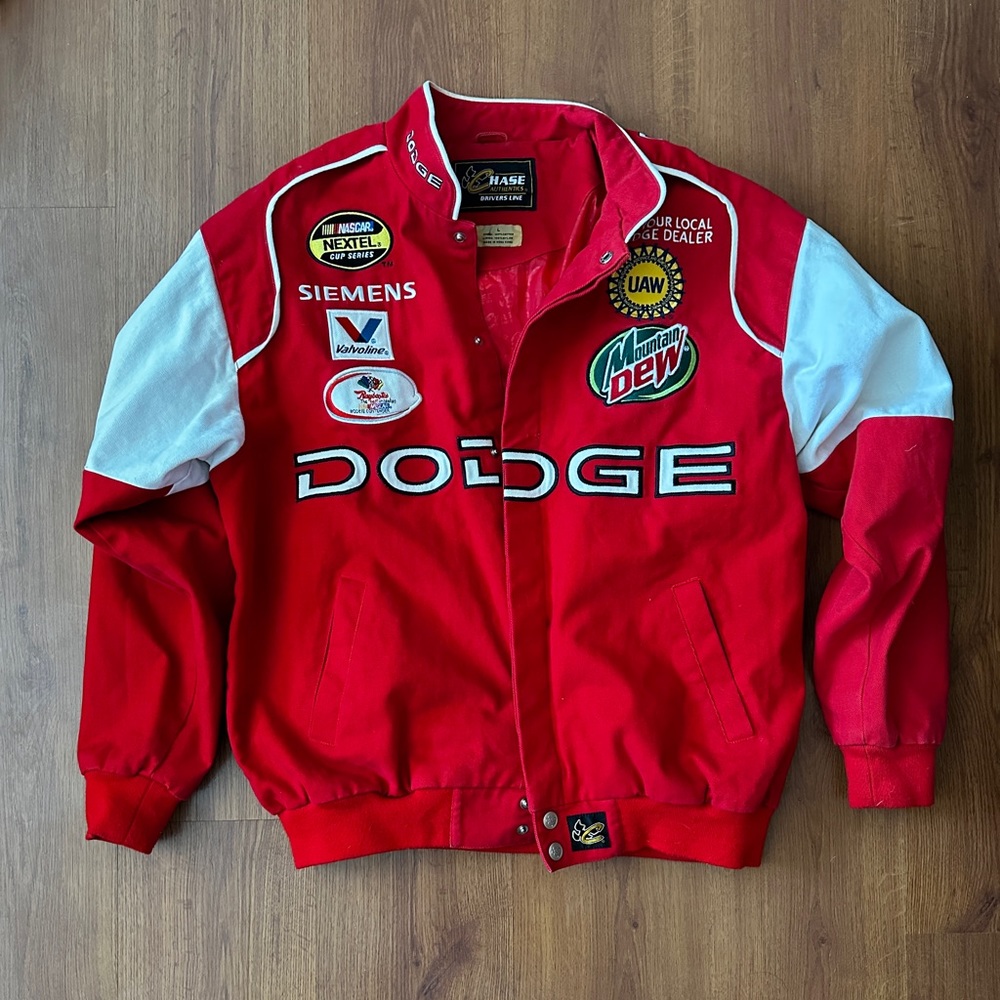 RARE Vintage Chase Authentics Driver’s Line Dodge NASCAR Racing Jacket